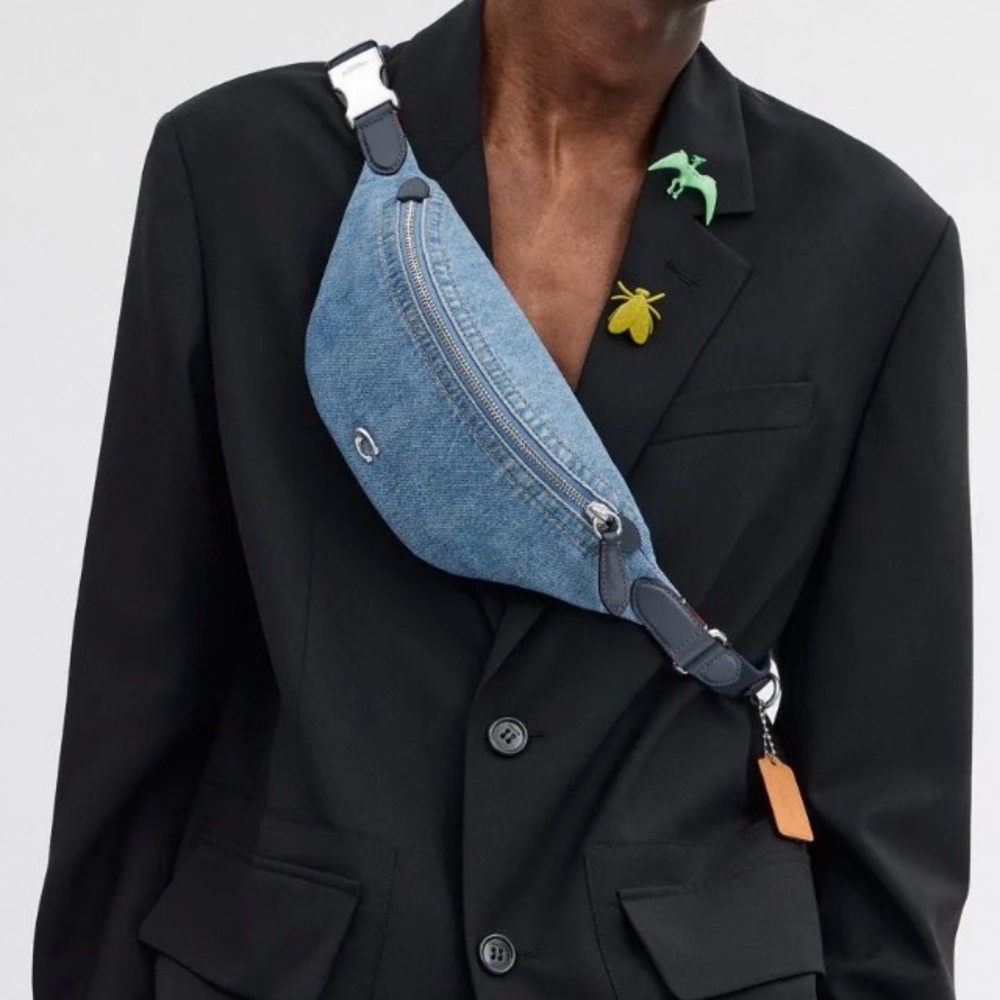 Denim Charter Belt Bag 7 NWT